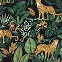 Leopard Wallpaper Peel and Stick Jungle Animal Wallpaper Vinyl Wallpapers Tropical Contact Paper for Cabinets Waterproof Self Adhesive Wall Paper for Kitchen Countertop Wall 17.5" x 118"