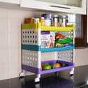 LEOPAX 3 Layers Plastic Rolling Storage Rack
