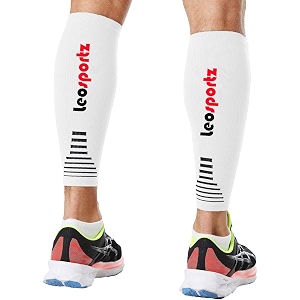 leosportz calf support shin brace support - shin splints compression sleeves for men amp women  leg compression for sports gym running cycling jogging workout pain relief injury