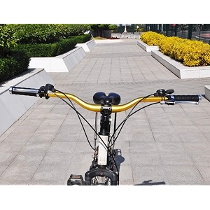 leosportz cycle handlebar for bicycles - bmx bikes handle bars aluminum  mountain bikes handlebar for adult bikes  lightweight 350g bike handlebar golden