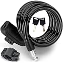 Leosportz Cycle Lock with Key - Heavy Duty Advanced Locks for Bike Riders with Bracket,Advanced | Anti Theft Lock Thickness 9mm x 2.5 Feet (Black, 9mm)