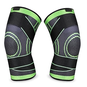 34leosportz fabric knee caps for men women gym workoutpack of two-knee support for knee pain with knee bandextra compression knee sleeves leg supporter for gym xxl black n green34