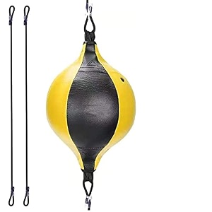 leosportz punching bag set with boxing wraps - speed bags for boxing judo kickboxing  boxing bag made of pu for men speed bag
