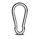 Leosportz Stainless Steel Snap Hook – Heavy Duty Safety Lock Cable Attachment | SnapHooks for Weight-Lifting, Mountain Climbing, Gym| M80x8 Metal Carabiner for Everyday Use (M8x80mm, Pack of 15)