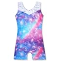 Leotards for Girls Gymnastics Toddler Dance Biketards Mermaid Unicorn Athletic Dance Wear Shiny Rainbow Blue Hotpink