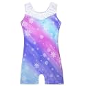 Leotards for Girls Gymnastics Toddler Dance Biketards Mermaid Unicorn Athletic Dance Wear Shiny Rainbow Blue Hotpink