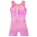 Leotards for Girls Gymnastics Toddler Dance Biketards Mermaid Unicorn Athletic Dance Wear Shiny Rainbow Blue Hotpink