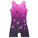 Leotards for Girls Gymnastics Toddler Dance Biketards Mermaid Unicorn Athletic Dance Wear Shiny Rainbow Blue Hotpink
