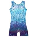 Leotards for Girls Gymnastics Toddler Dance Biketards Mermaid Unicorn Athletic Dance Wear Shiny Rainbow Blue Hotpink