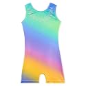 Leotards for Girls Gymnastics Toddler Dance Biketards Mermaid Unicorn Athletic Dance Wear Shiny Rainbow Blue Hotpink