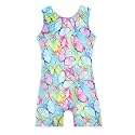 Leotards for Girls Gymnastics Toddler Dance Biketards Mermaid Unicorn Athletic Dance Wear Shiny Rainbow Blue Hotpink