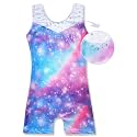 Leotards for Girls Gymnastics Toddler Dance Biketards Mermaid Unicorn Athletic Dance Wear Shiny Rainbow Blue Hotpink