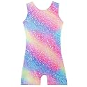 Leotards for Girls Gymnastics Toddler Dance Biketards Mermaid Unicorn Athletic Dance Wear Shiny Rainbow Blue Hotpink
