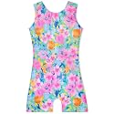 Leotards for Girls Gymnastics Toddler Dance Biketards Mermaid Unicorn Athletic Dance Wear Shiny Rainbow Blue Hotpink
