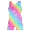 Leotards for Girls Gymnastics Toddler Dance Biketards Mermaid Unicorn Athletic Dance Wear Shiny Rainbow Blue Hotpink