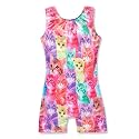 Leotards for Girls Gymnastics Toddler Dance Biketards Mermaid Unicorn Athletic Dance Wear Shiny Rainbow Blue Hotpink