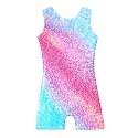 Leotards for Girls Gymnastics Toddler Dance Biketards Mermaid Unicorn Athletic Dance Wear Shiny Rainbow Blue Hotpink