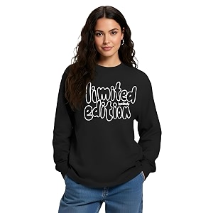 LEOTUDE Full Sleeve Cottonblend Oversized Tshirt for