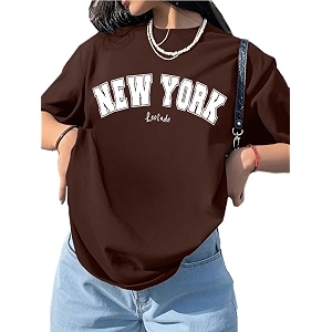 LEOTUDE Half Sleeve Cottonblend Oversized Tshirt for
