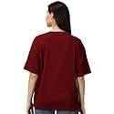 LEOTUDE Half Sleeve Cottonblend Oversized Tshirt for