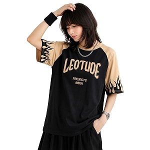 LEOTUDE Half Sleeve Round Neck Tshirt for