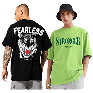 LEOTUDE Mens Cotton Half Sleeve with Round