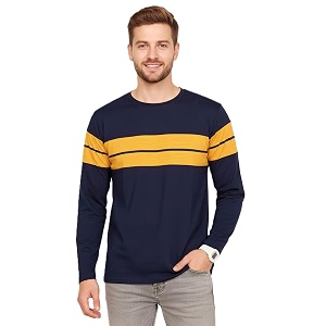 LEOTUDE Mens Cotton Regular Fit Printed Round