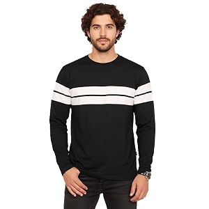 LEOTUDE Mens Cotton Regular Fit Printed Round