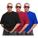 LEOTUDE Men39s Oversized Cottonblend Half Sleeve Round