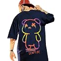 LEOTUDE Men39s Oversized Cottonblend Round Neck Half