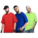 LEOTUDE Men39s Oversized Cottonblend Half Sleeve Round