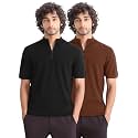LEOTUDE Men39s Polo Zipper Collor Neck Regular