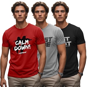 LEOTUDE Mens Polycotton Quick Dry Regular Fit