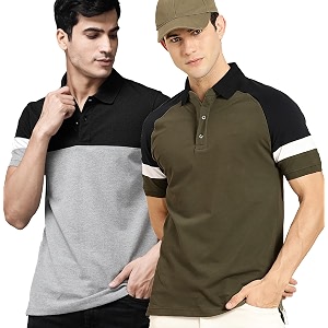 leotude men39s regular fit matty polo t-shirt combo pack of 2