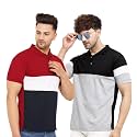 LEOTUDE Men's Regular Fit Matty Polo T-Shirt Combo (Pack of 2)