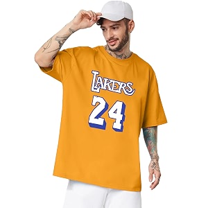 LEOTUDE Men Oversized Cottonblend Half Sleeve Regular