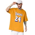 LEOTUDE Men Oversized Cottonblend Half Sleeve Regular