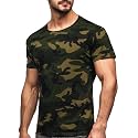 LEOTUDE Military Camouflage Men Crew Neck T-Shirt