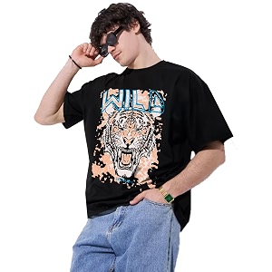 LEOTUDE Oversized Cotton Blend Half Sleeve Unisex