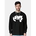 LEOTUDE Oversized Full Sleeve Cottonblend Graphic Printed