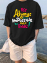 Leotude Printed Men Round Neck Black T-Shirt