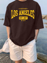 Leotude Printed Men Round Neck Brown T-Shirt