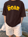Leotude Printed Men Round Neck Brown T-Shirt