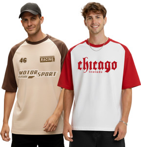 Leotude Printed Men Round Neck Multicolor T-Shirt