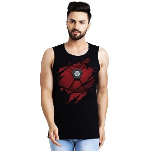 LEOTUDE Regular Fit Cotton Blend Sleeveless T-Shirt