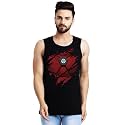 LEOTUDE Regular Fit Cotton Blend Sleeveless T-Shirt