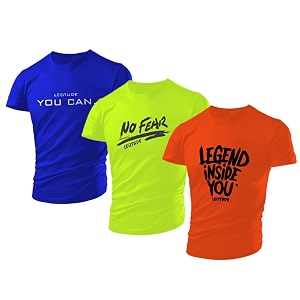 LEOTUDE Regular Fit Half Sleeve Round Neck