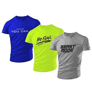 LEOTUDE Regular Fit Half Sleeve Round Neck