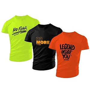 LEOTUDE Regular Fit Half Sleeve Round Neck