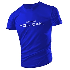 LEOTUDE Regular Fit Men Crew Neck Active